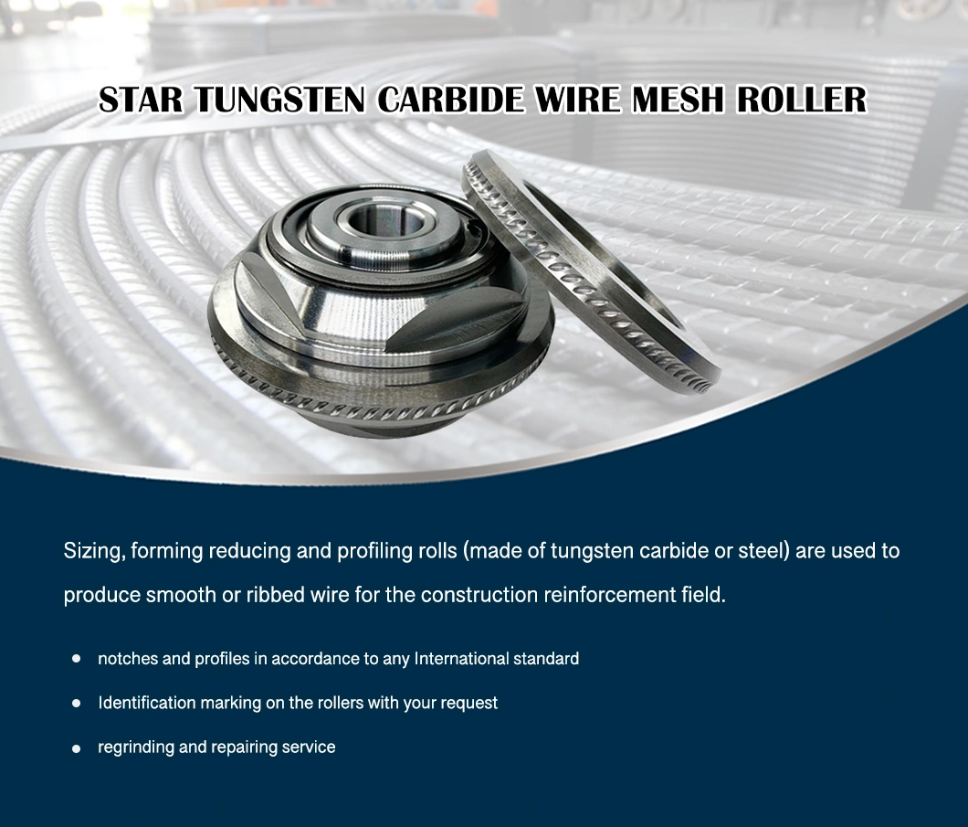 Tungsten Carbide Roll for Ribbed Reinforcing Steel Metal Rods