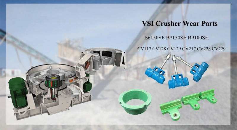 China Manufacturers Tungsten Carbide Insert VSI Crusher Wear Parts Trial Plate B7150se