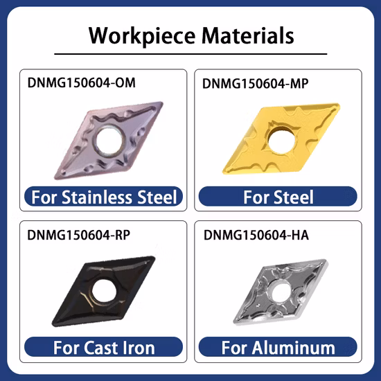CNC Hard Metal Cutting Tools Indexable Cutter Tungsten Cemented Turning/Milling/Threading/Grooving/Drilling Carbide Inserts